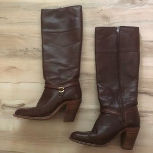 Retro Frye Harness Buckle Stacked Boots